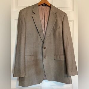 Ralph Lauren MEN'S CLASSIC TAN HOUNDSTOOTH BLAZER, 44L NWOT